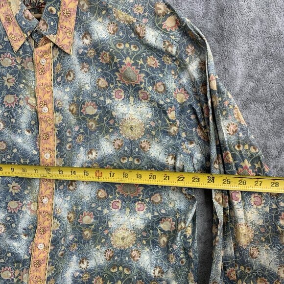 Robert Graham Shirt Men 2XL Button Up Long Sleeves Flip Cuff Abstract Flamboyant - Picture 4 of 11